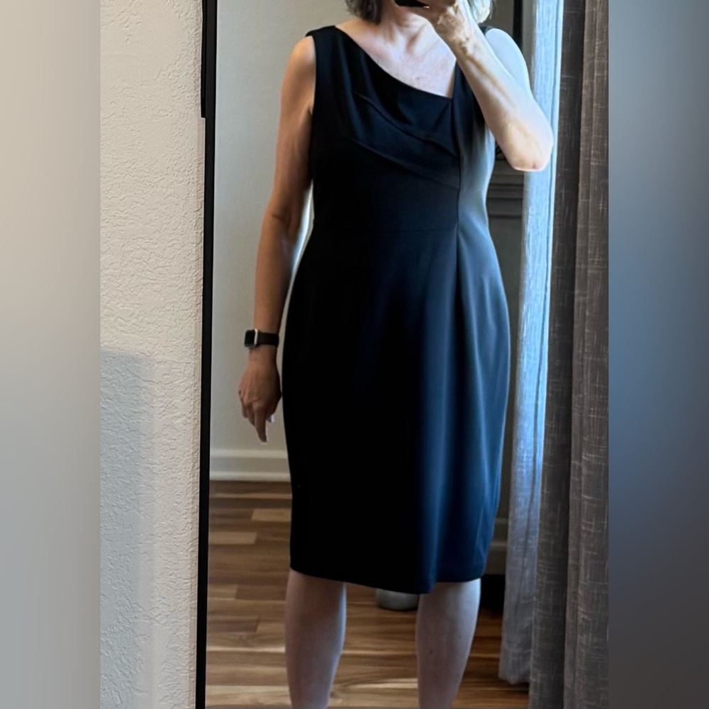 Calvin Klein Black Asymmetrical Dress